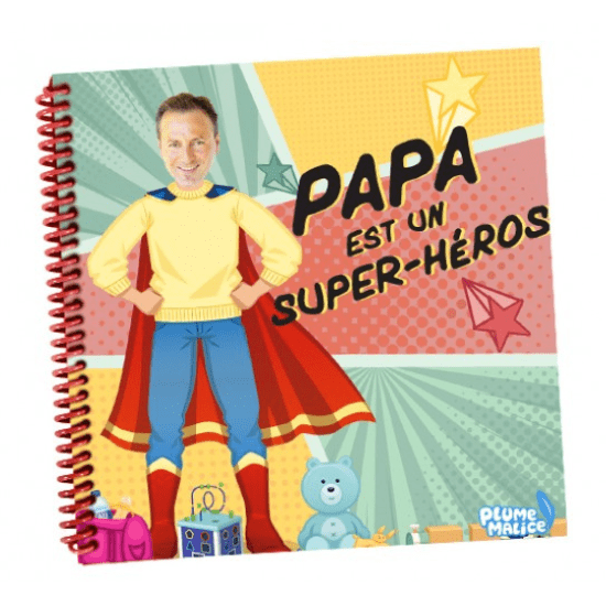 Livre personnalisé Super Papa idéal cadeau pour la fête des pères