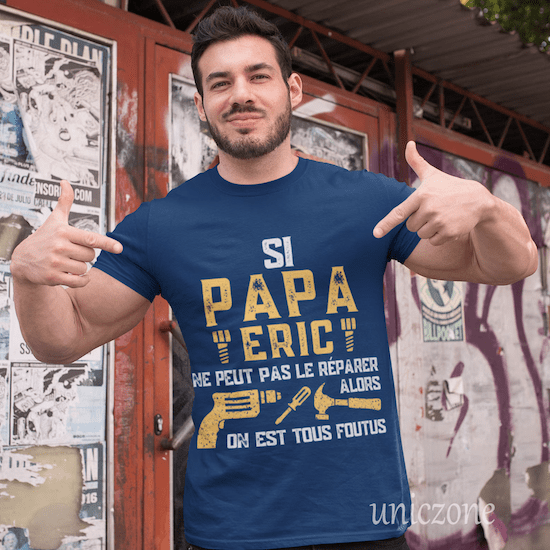 T-shirt idée cadeau pour la fête des pères - Créatrice Etsy : Uniczone