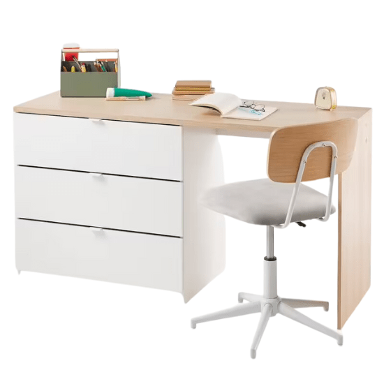 Bureau primaire avec commode intégrée vertbaudet