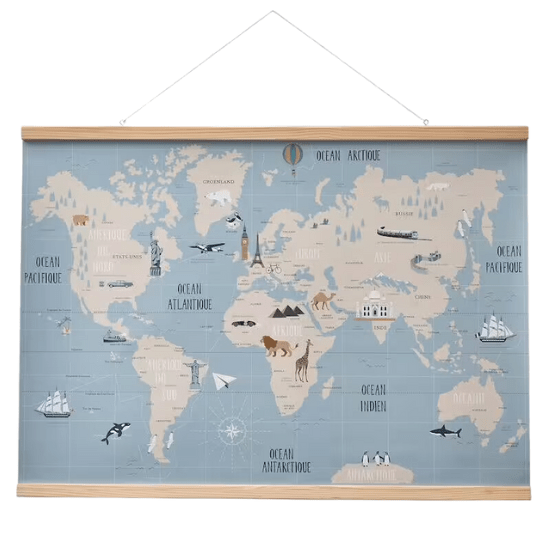 Carte du Monde mappemonde vertbaudet