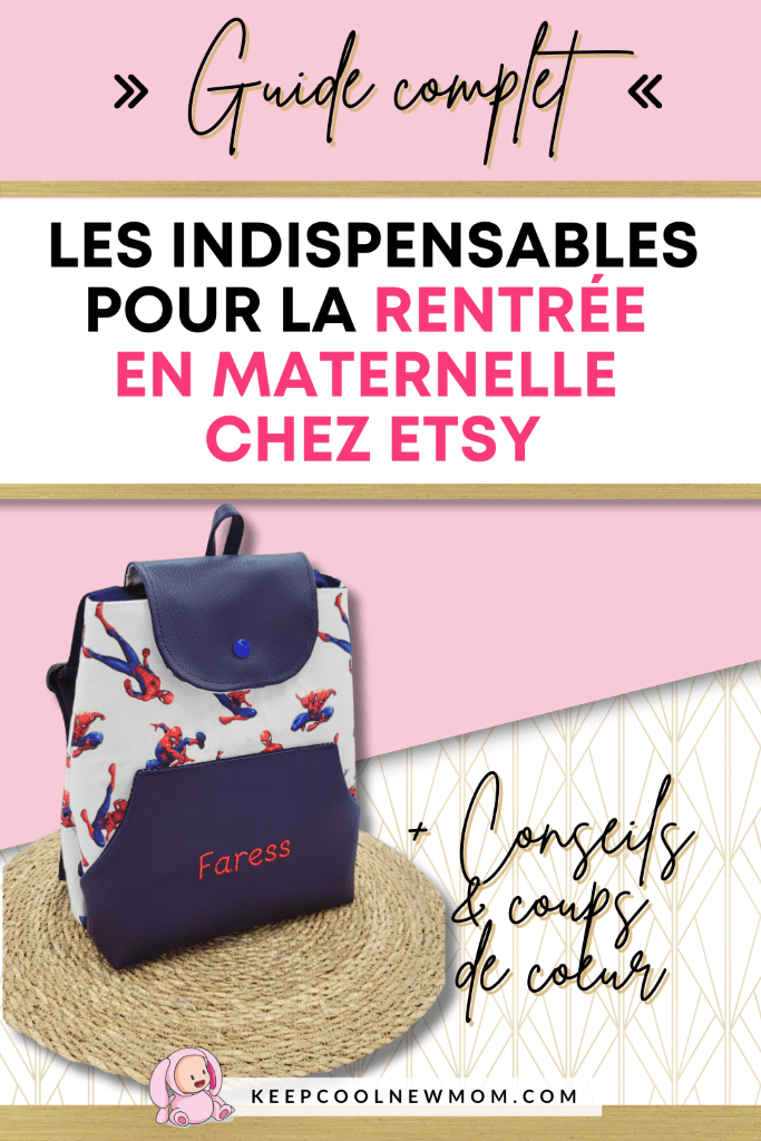 Rentrée scolaire maternelle Etsy - Un article à découvrir sur le blog : keepcoolnewmom.com