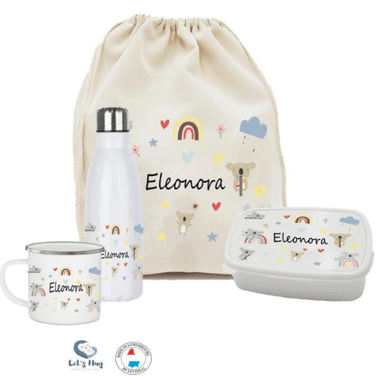 Kit maternelle gourde et boite à goûter - Créatrice ETSY : LetzHug