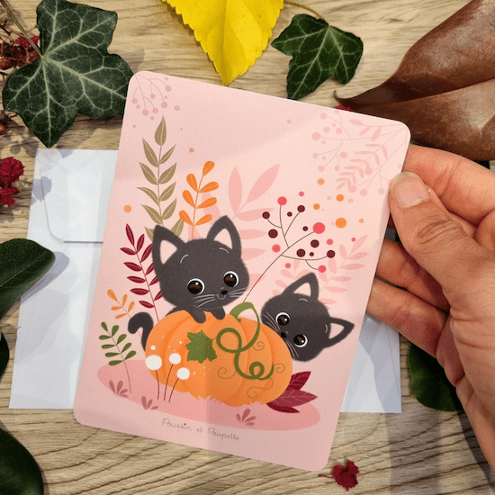 Cartes de vœux Halloween - Créatrice Etsy : PoussinEtPoupette