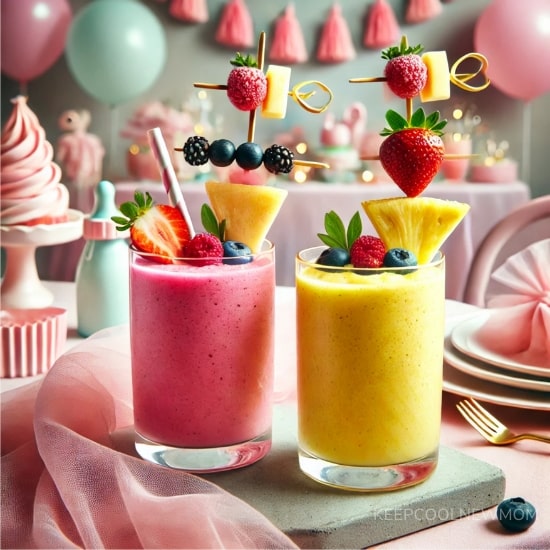 Cocktails sans alcool pour une baby shower