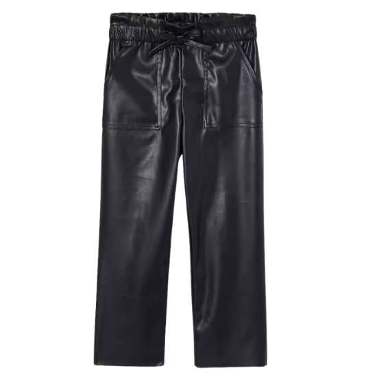 Pantalon paperbag effet cuir fille vertbaudet