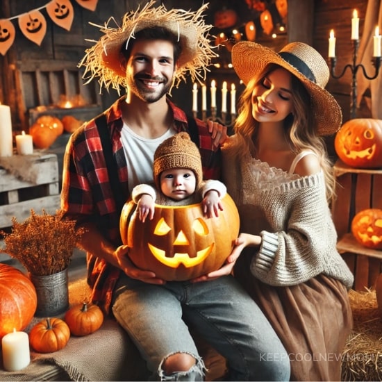 Idées photos pour le premier Halloween de bébé