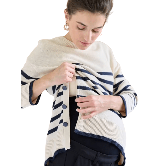 Pull style marinière grossesse et allaitement vertbaudet