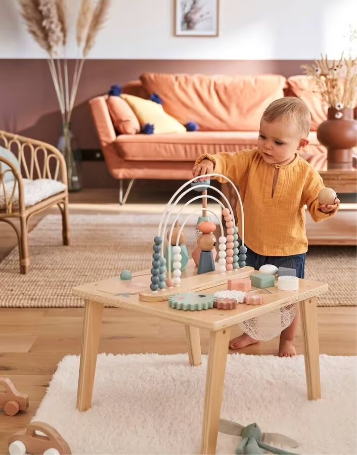 Table d'activités bébé Arc-en-ciel en bois vertbaudet