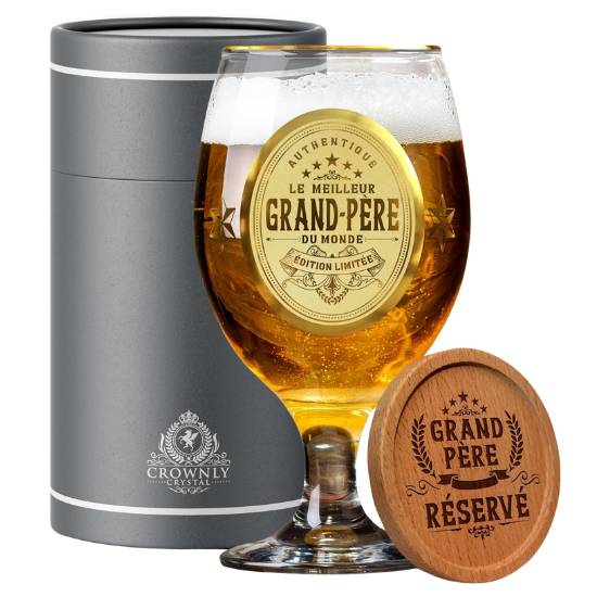 Verre à bière idée cadeau pour la fête des grands-pères