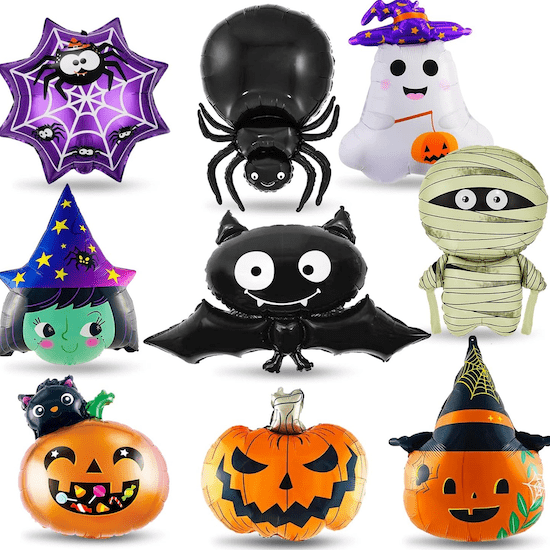Ballons hélium pour baby shower Halloween