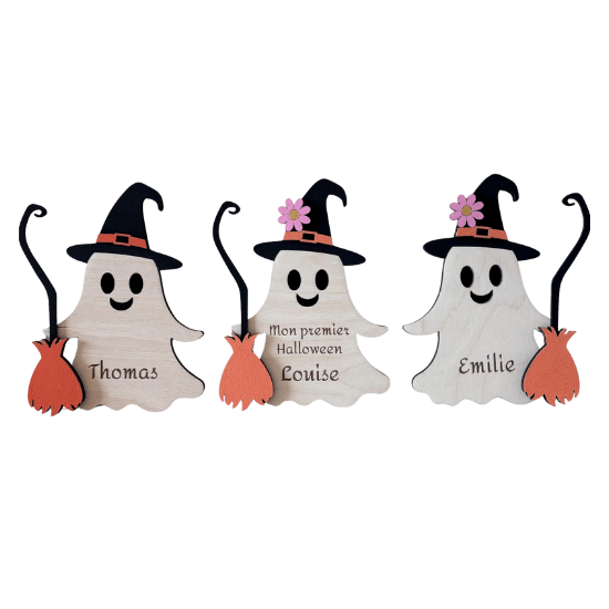 Décoration fantôme personnalisée - Créatrice Etsy : 3PomM