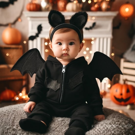 Diy costume Halloween bébé chauve-souris