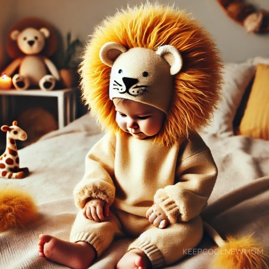 Diy costume Halloween bébé lion