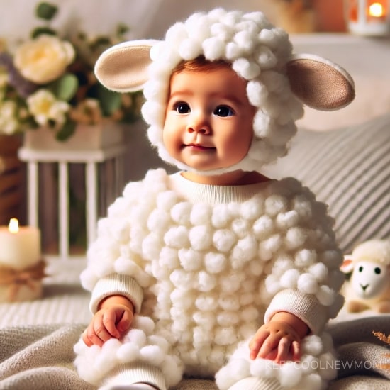 Diy costume Halloween bébé mouton