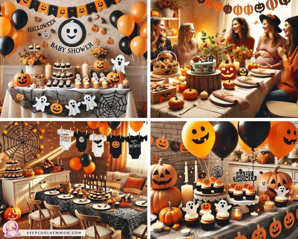 Baby shower Halloween thème citrouille