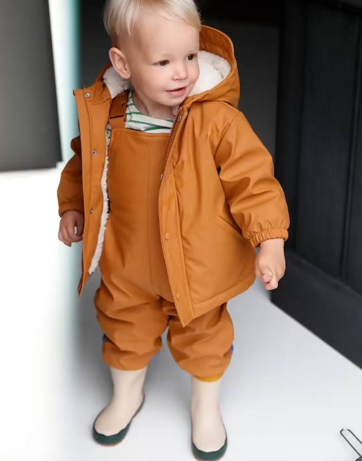 Manteau et pantalon de pluie bébé vertbaudet