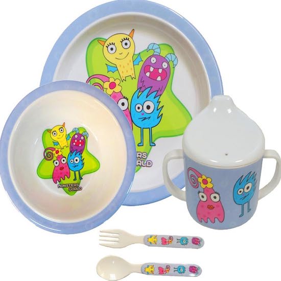 Set repas monstres idée cadeau Halloween bébé