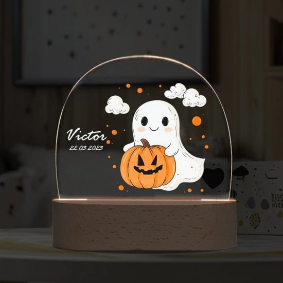 Veilleuse idée cadeau Halloween bébé - Créatrice Etsy : CharlottesworldGifts