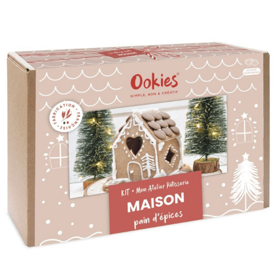 Box pâtisserie Noël enfant Maison pain d'épices de Ookies