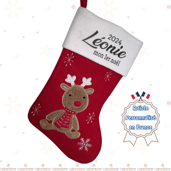 Chaussettes de Noël personnalisées pour bébé - Créatrice Etsy : cadeaudujour