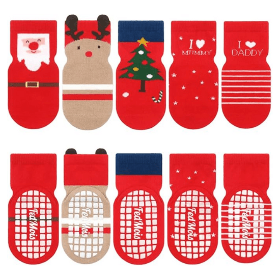 Chaussettes antidérapantes bébé Noël