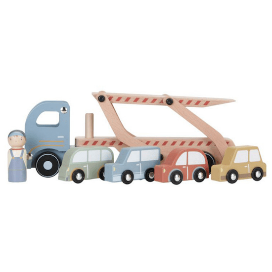 Camion remorque avec voitures en bois Little dutch