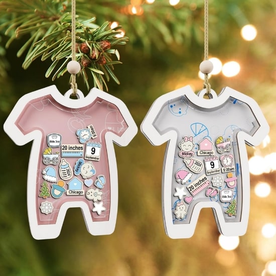 Ornement body idée cadeau premier Noël de bébé