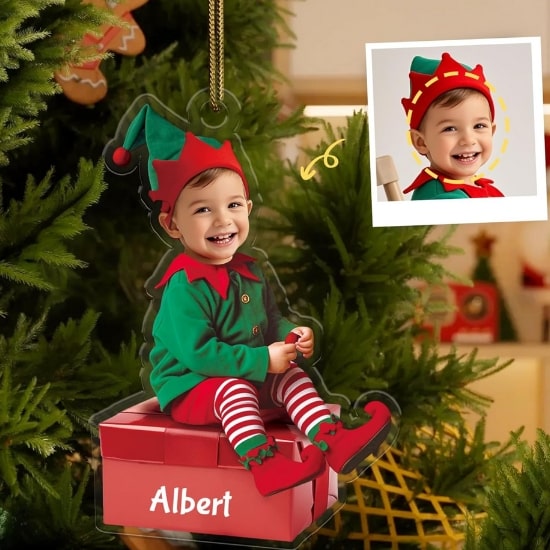 Ornement de Noël Personnalisé Premier Noël pour Bébé