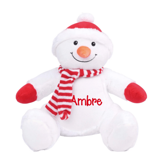 Peluche bonhomme de neige pour bébé - Créatrice Etsy : LaFabrik34