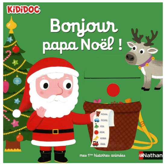 Livre animé Kididoc "Bonjour Père Noël !" de Nathalie Choux