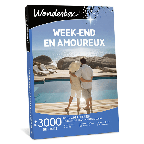 Coffret Wonderbox Week-end en amoureux idée cadeau baby shower