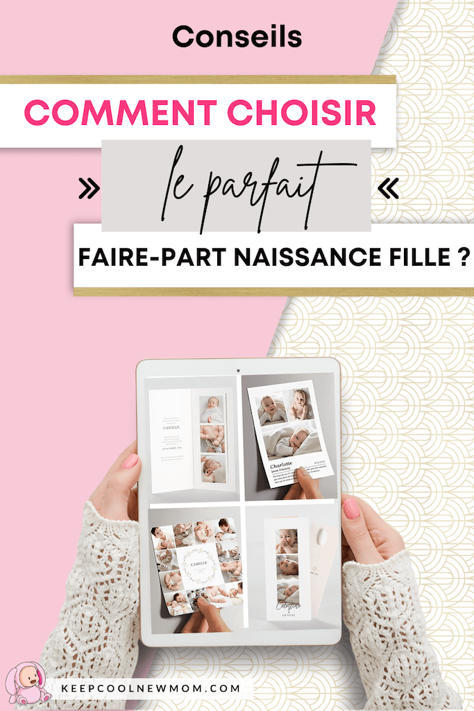 Faire-part naissance fille - Un article à découvrir sur le blog : keepcoolnewmom.com