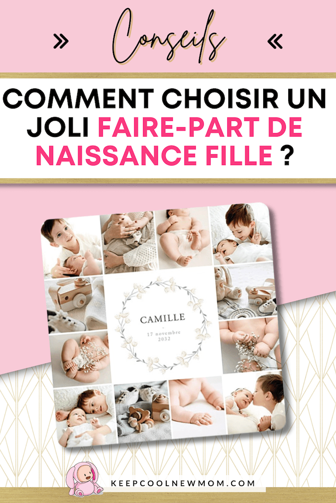 Faire-part naissance fille - Un article à découvrir sur le blog : keepcoolnewmom.com