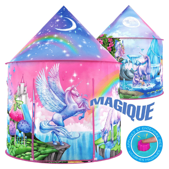 Tente de jeux enfant thème licorne W&O