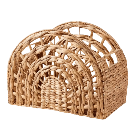 Panier de rangement Arc-en-ciel en jacinthe d’eau vertbaudet