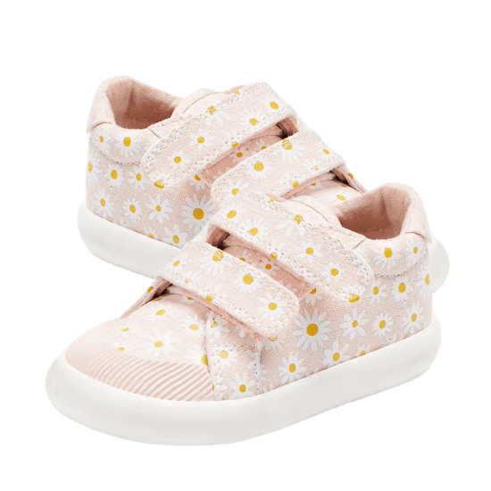 Baskets scratchées bébé en toile vertbaudet