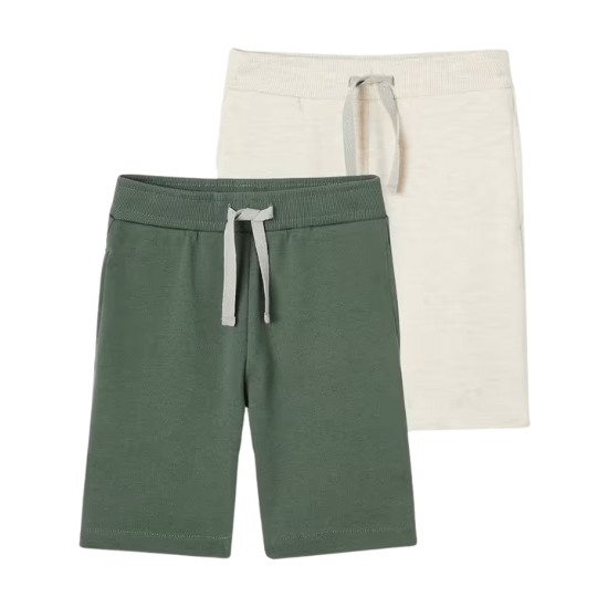 Bermudas Basics garçon en molleton vertbaudet