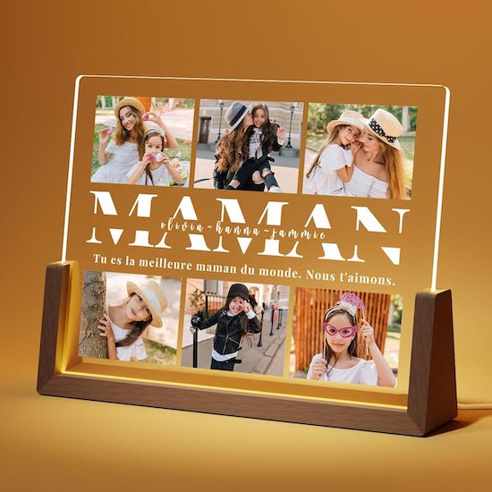 Lampe photo personnalisée idée cadeau fêtes des mères