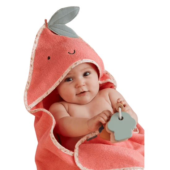 Cape de bain Pommes d'amour vertbaudet