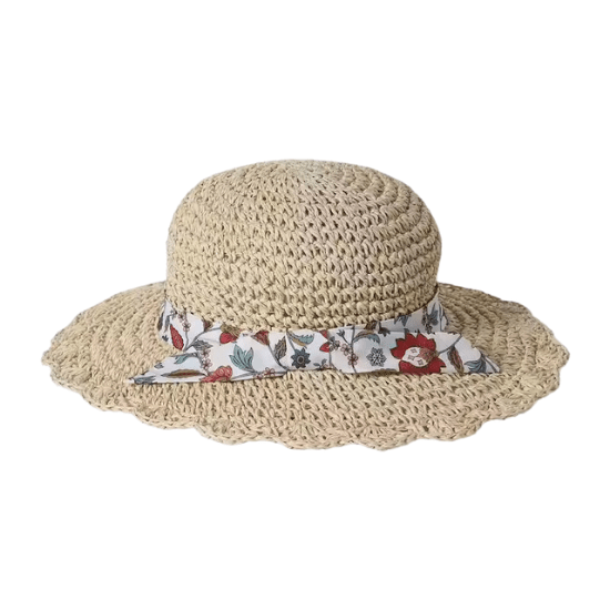 Chapeau en paille pour fille vertbaudet