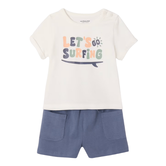 Ensemble T-shirt imprimé + short bébé vertbaudet