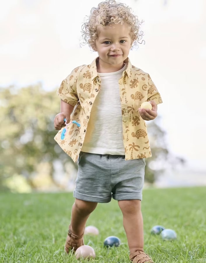 Ensemble chemise + T-shirt + short bébé vertbaudet