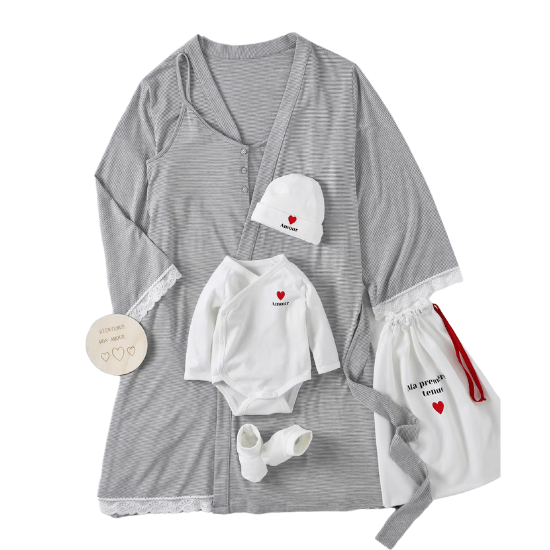 Kit maternité maman et bébé Envie de Fraise