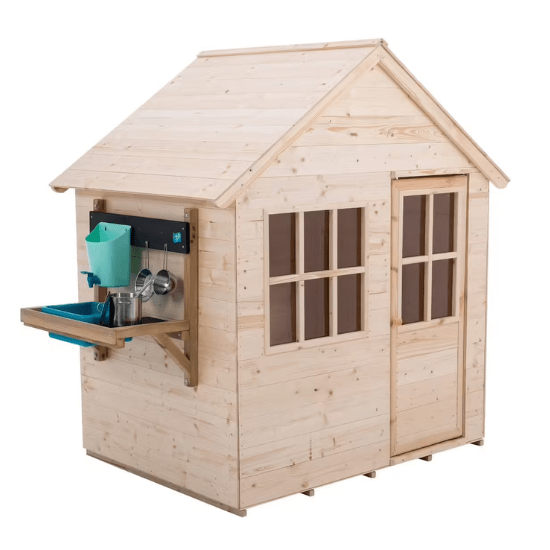 Maisonnette cabane enfant + cuisine extérieure refuge bois TP Toys