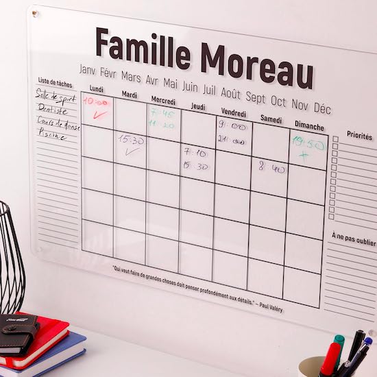Planificateur familial personnalisé