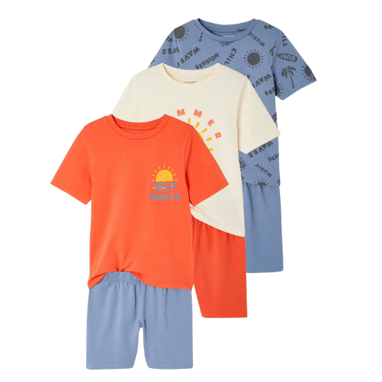 3 pyjashorts garçon spécial été vertbaudet