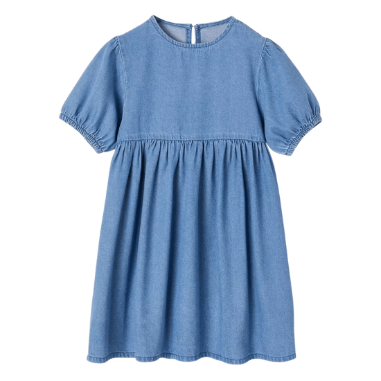 Robe fille manches courtes coton vertbaudet