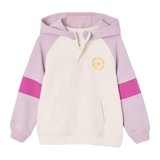 Sweat à capuche colorblock sport fille