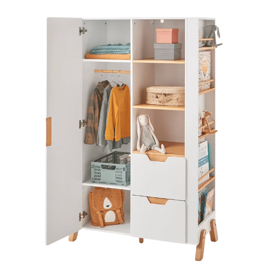Armoire enfant 4 espaces de rangement vertbaudet