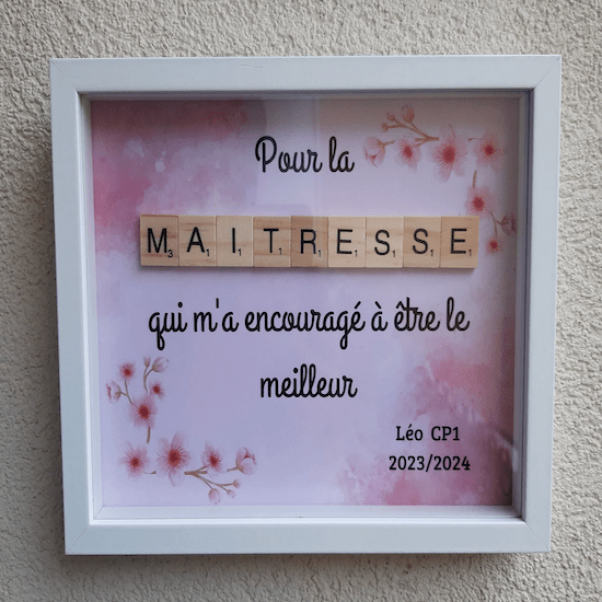 Cadre scrabble personnalisable - Créatrice Etsy : LondeCreativesonya